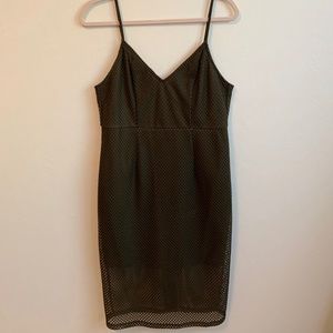 Forever 21 Midi Olive Green Bodycon Dress